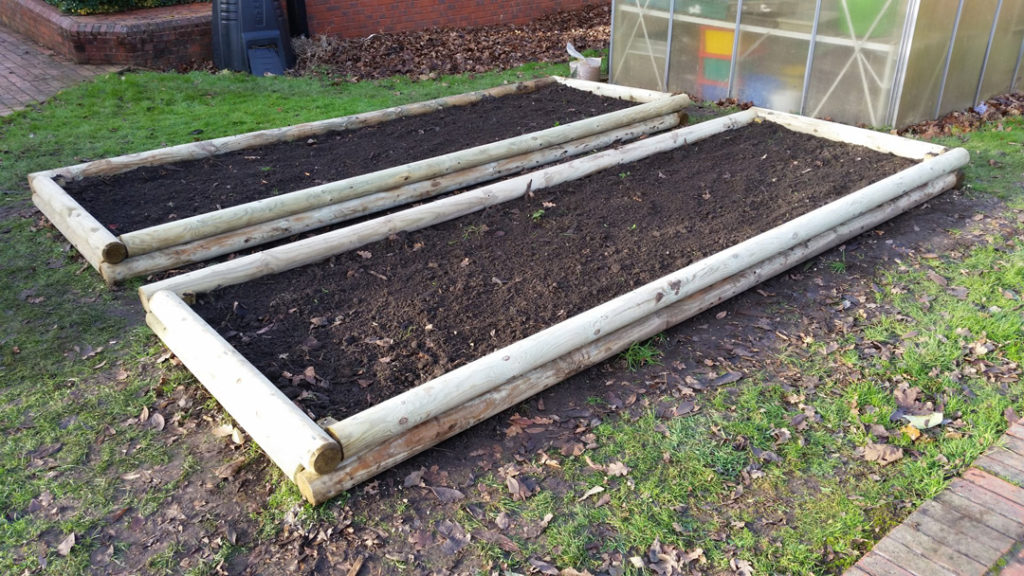 No dig raised bed for vegetables.